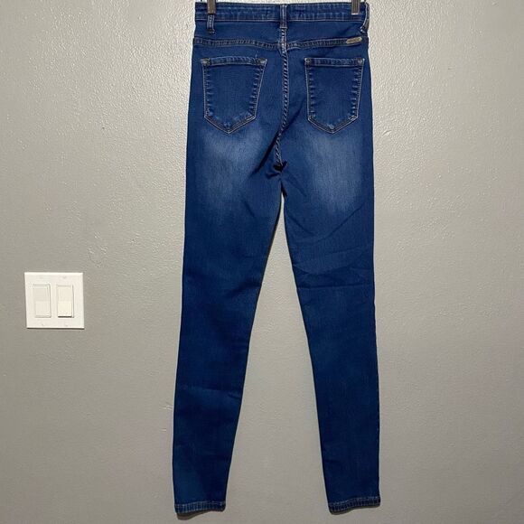 KanCan HIGH Rise Dark WASH Super Skinny Jeans KC5002D Size 27 - Picture 2 of 9